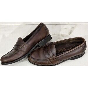 Rockport Men's Leather Penny Loafer Brown Slip On Comfort Shoe Office Casual 9 W